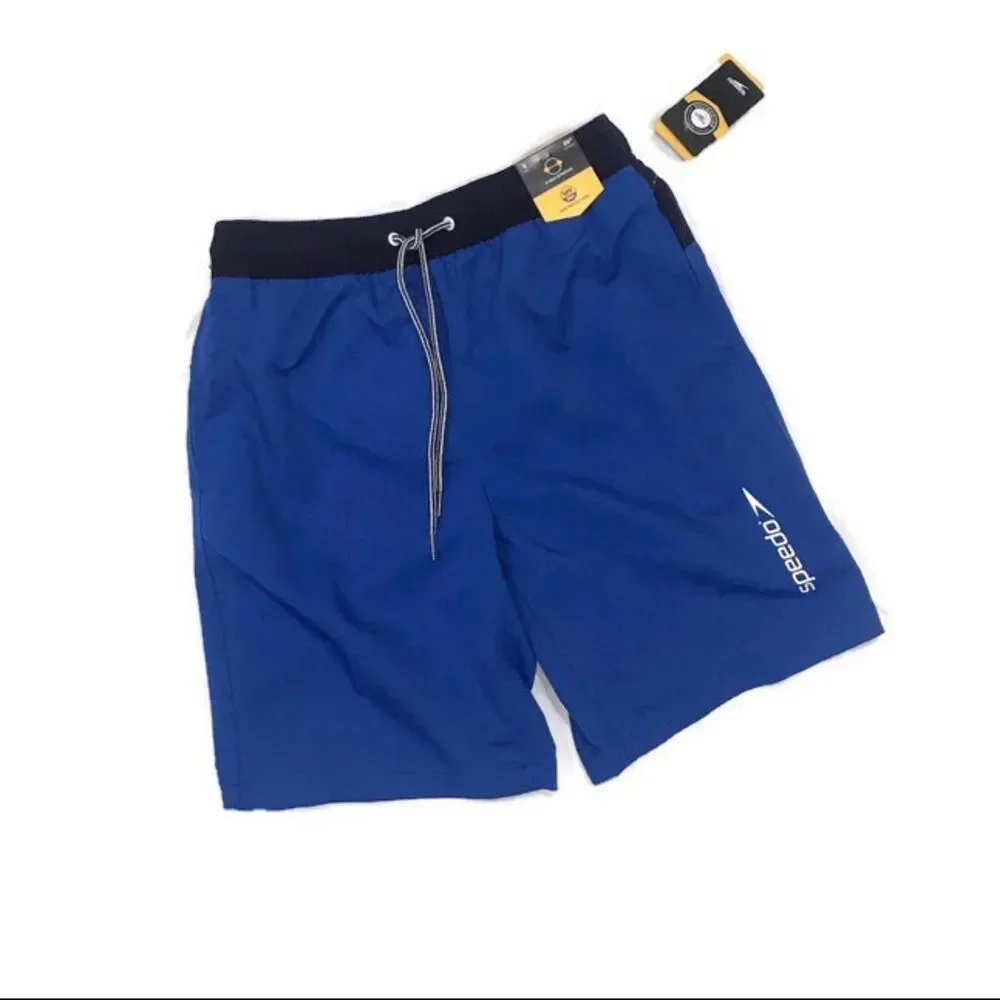 SPEEDO men’s Swim Trunks Shorts UV 50+ Blue Waist Sz S NWT!